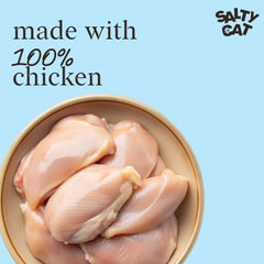 Salty Cat snack de pollo puro, textura ligera para entrenamiento.