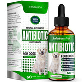 SalutemPet Antibiotico natural para perros con sabor a tocino en frasco de 2 oz