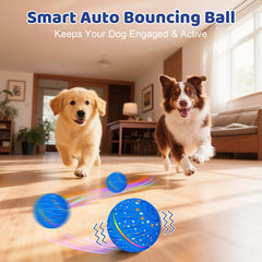 Sankell bola interactiva azul con rebote automático para juego activo.