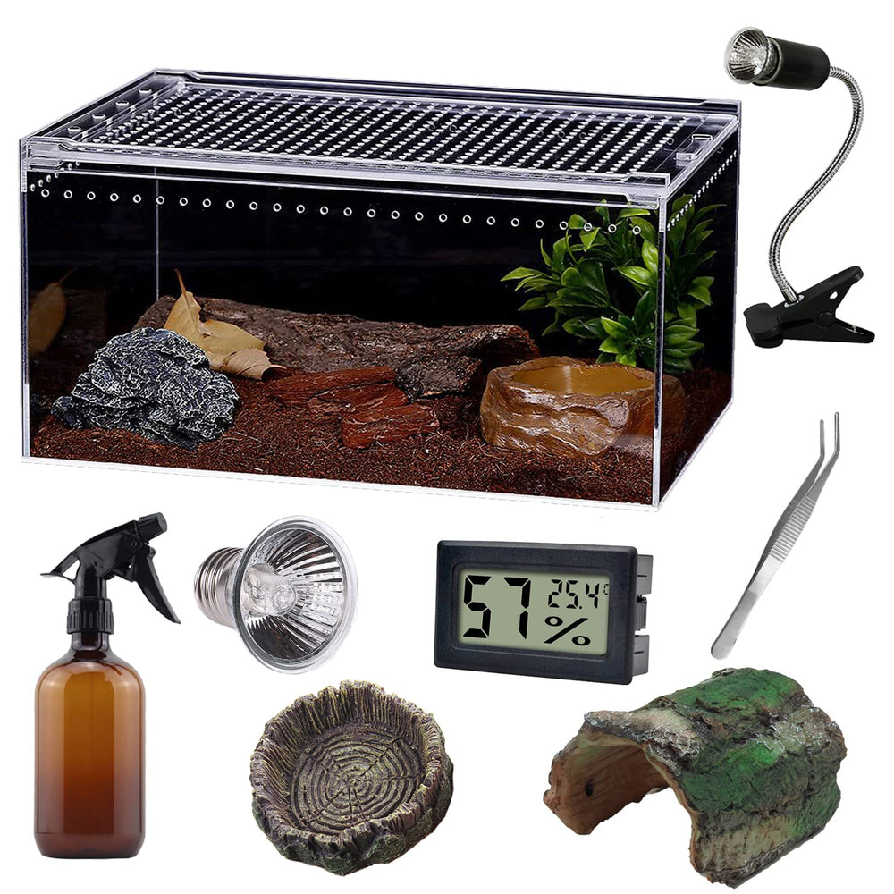 SANOSY terrario con bloqueo anti-escape para reptiles.
