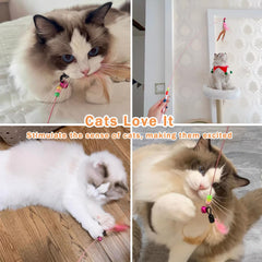 Sanpink varita plumas campanitas gato para estimular la actividad