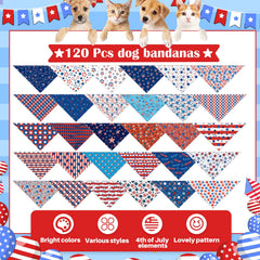 Bandana patriótica Sanwuta para perros, triángulo suave para confort diario.