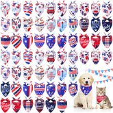Bandanas patrióticas Sanwuta para mascotas, 60 piezas, ideales para fiestas y fotos
