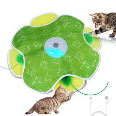 Saolife juguete interactivo para gato, pluma en movimiento que incentiva el juego.