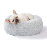 Cama dona acolchada SAVFOX para perro pequeño, abrazo suave para descanso cómodo.