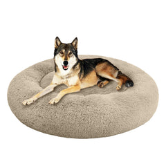 SAVFOX cama donut suave para perros pequeños, sensación de refugio y calor.