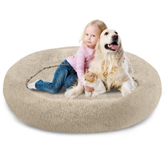 SAVFOX rosquilla felpa para perro, descanso relajante.