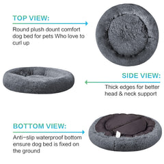 SAVFOX Cama donut con base antideslizante en suelos lisos