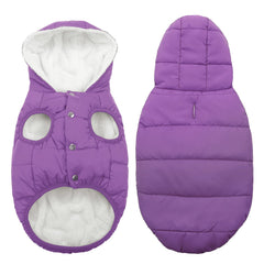 SAWMONG abrigo con capucha para perro, ideal para salidas al aire libre.