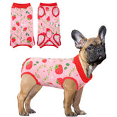 SAWMONG funda de recuperación para perros con estampado fresa protege heridas