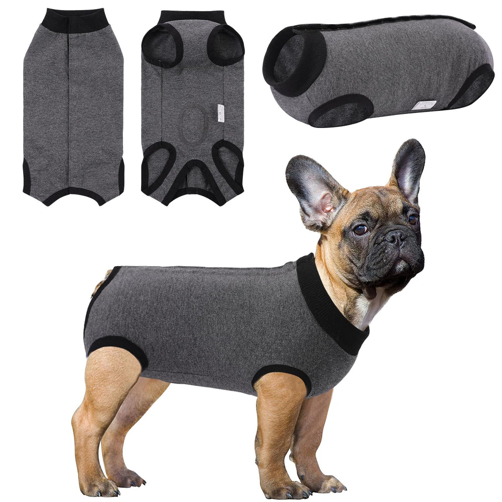 SAWMONG Recovery Suit para perros, frente, protege heridas y mantiene movilidad.
