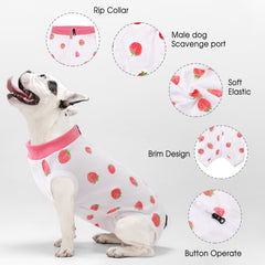 SAWMONG detalle de cremallera para colocar fácilmente el pijama canino.
