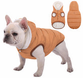 SAWMONG sudadera para perro con capucha abrigando en clima frío.