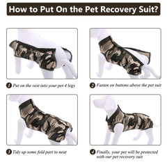 SAWMONG traje recuperación-perro-diseño-unisex garantiza ajuste cómodo para cualquier sexo.