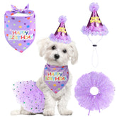 SCENEREAL bandana de cumpleaños para perros, ideal para fotos festivas.
