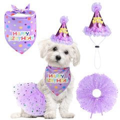 SCENEREAL bandana de cumpleaños para perros, ideal para fotos festivas.