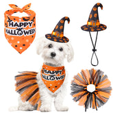 SCENEREAL bandana para perro, ideal para sesiones festivas en Noche de Brujas.