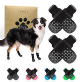 SCENEREAL calcetines antideslizantes para perros con agarre doble en suelos lisos.