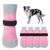 SCENEREAL Calcetines antideslizantes para perros con doble adhesivo para mayor tracción