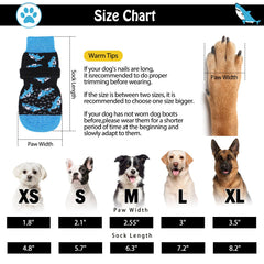 SCENEREAL calcetines antideslizantes para perros (dorso): protección adicional al moverse en casa.