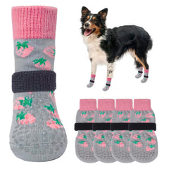 SCENEREAL calcetines para perros antideslizantes mejoran la tracción
