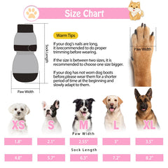 SCENEREAL calcetines para perros, suela antideslizante para suelos lisos y seguros.