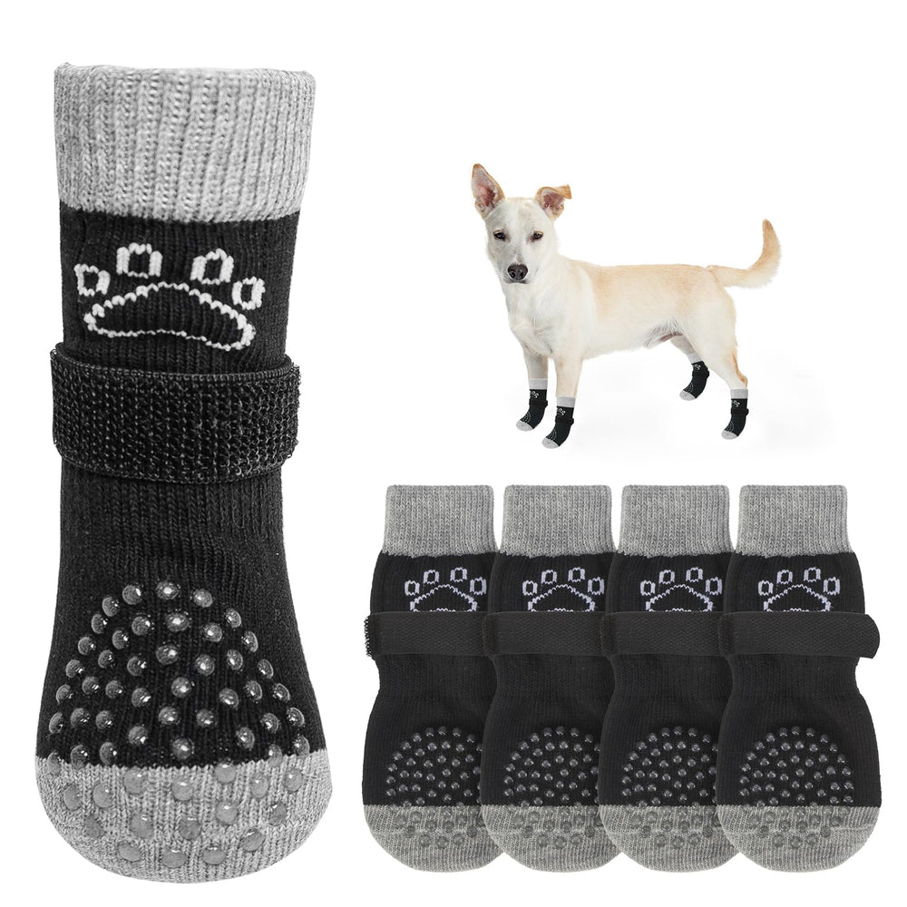 SCENEREAL calcetines antideslizantes para perros protegen patas en suelos resbaladizos