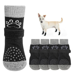 SCENEREAL calcetines antideslizantes para perros protegen patas en suelos resbaladizos