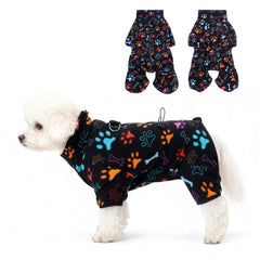 SCENEREAL chaqueta para perro con forro polar y bordados de huesos, comodidad para paseos