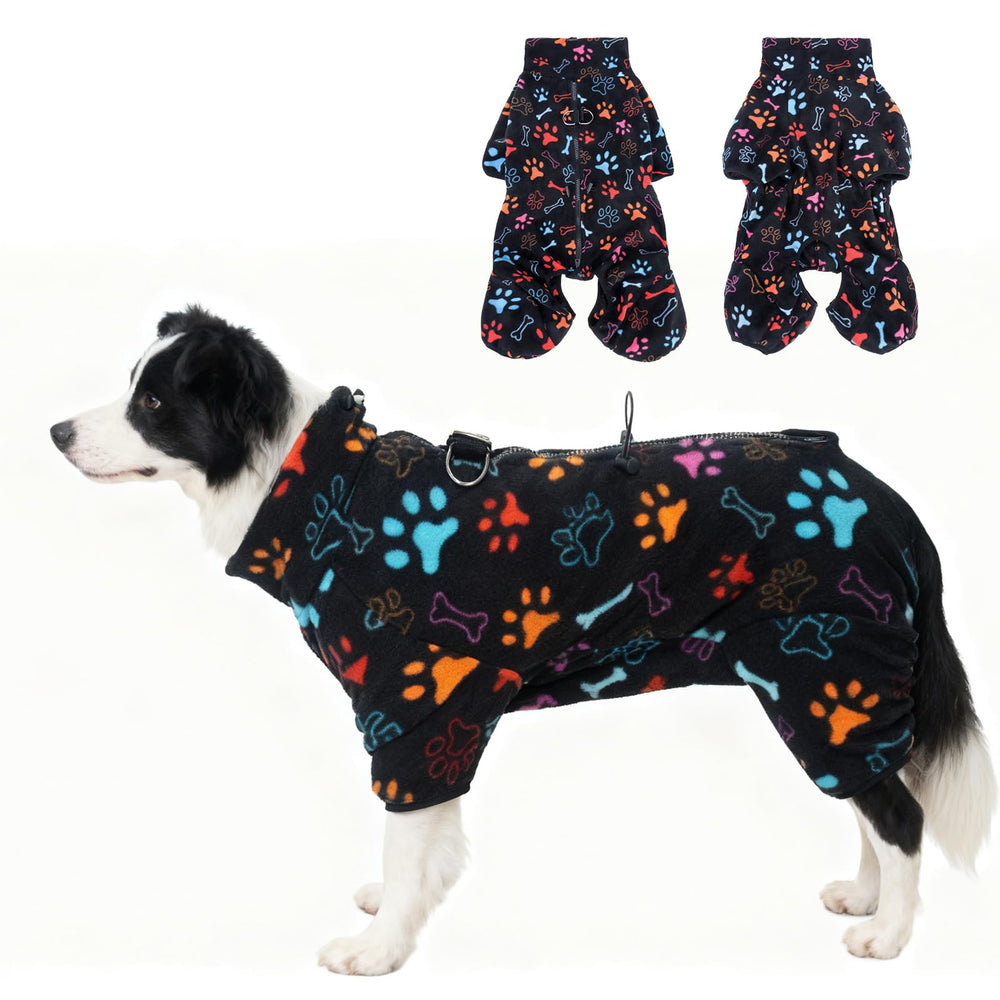 SCENEREAL chaqueta forro polar para perro con arnés incorporado, ideal para paseos seguros