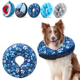 SCENEREAL collar donut inflable para perro, cómodo y protector durante la recuperación.
