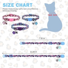 SCENEREAL collar gato desprendible morado tigre facilita localización con campana.