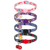 SCENEREAL collar para gatos con motivos florales, cuatro piezas para estilo primaveral.