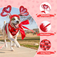 SCENEREAL conjunto para perro Valentín tres piezas, listo para usar en eventos.