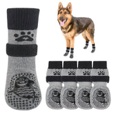 SCENEREAL calcetines para perros con agarre doble mejorando la tracción en suelos resbaladizos.