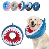SCENEREAL dona inflable collar perro tiburón protege herida sin bloquear visión