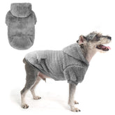 SCENEREAL sudadera para perro con capucha gris, abrigo cálido para paseos diarios