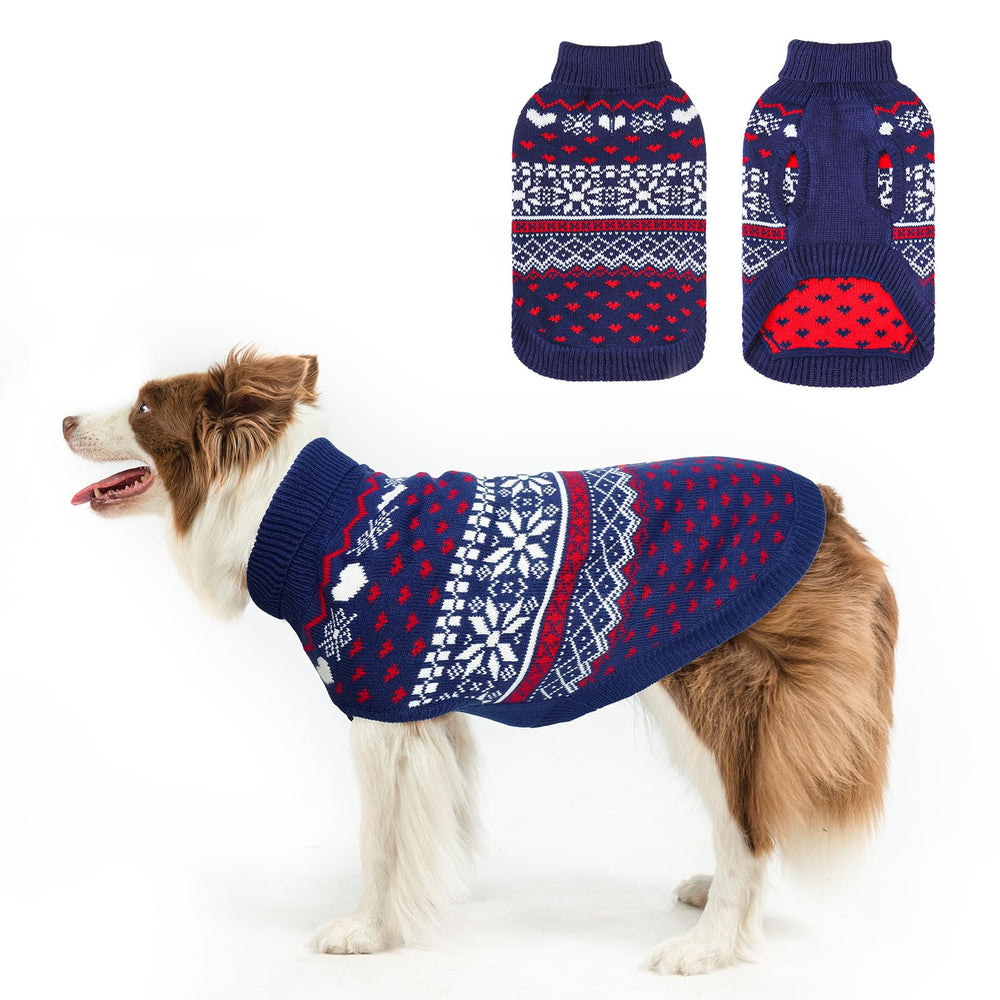 SCENEREAL suéter perro grande, frente visible, para paseos invernales y calor cómodo
