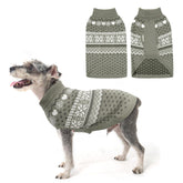 SCENEREAL: sudadera gris para perro, textura de punto grueso que mantiene el calor