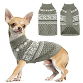 SCENEREAL suéter perro pequeño XS con cuello alto para climas fríos.