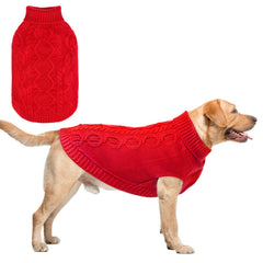 SCENEREAL suéter tejido para perro rojo XXL, abrigado y cómodo para paseos diarios.