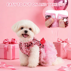 SCENEREAL tutu rosa para perro, aspecto suave para fotos.