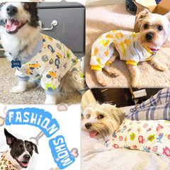 Scheppend pijama para mascotas, detalle mangas elásticas para mayor movilidad.