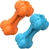 SCHITEC hueso de goma resistente para perros grandes con doble chirriado.