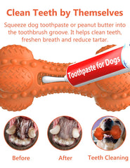 SCHITEC Mordedor de caucho natural resistente para masticadores fuertes y juegos activos.