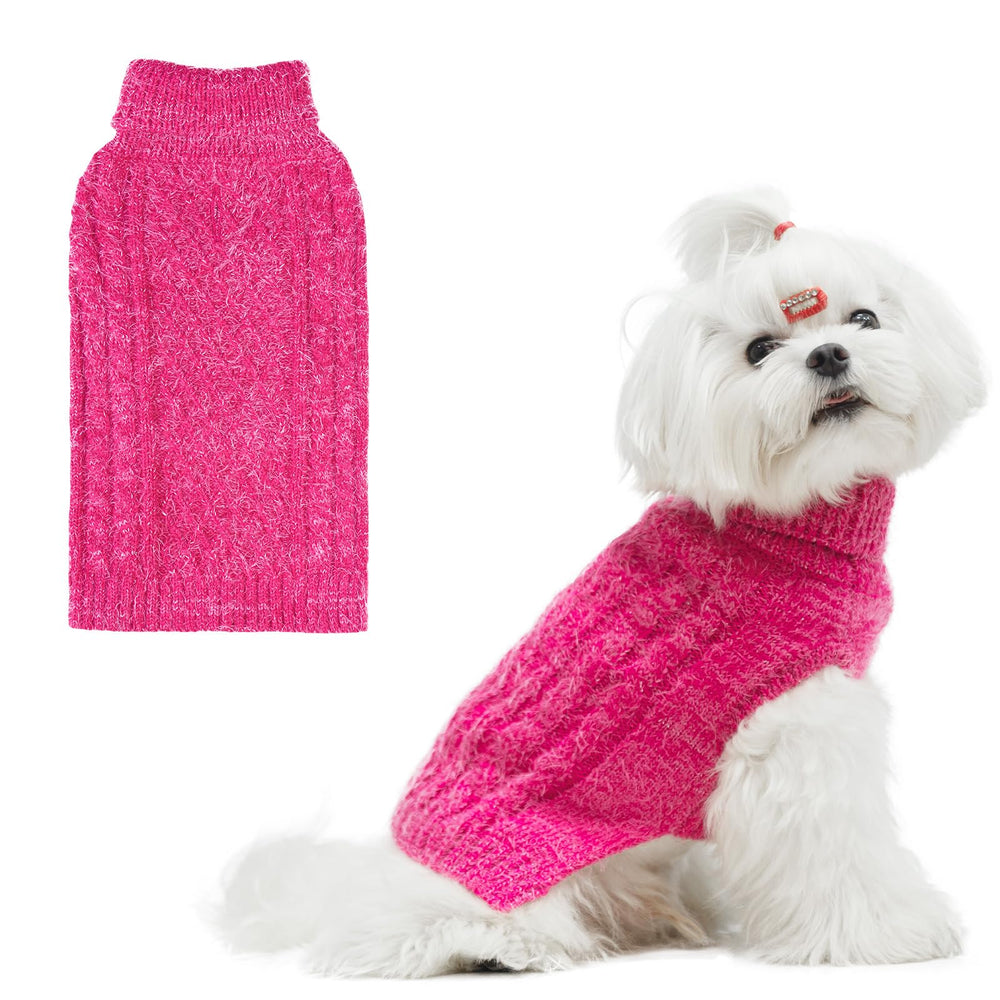 SCIROKKO suéter cuello tortuga rosa XS, calor para paseos invernales.