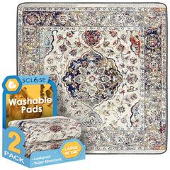 SCLOSE almohadilla para perros reutilizable 122x122 cm, absorbente y duradera para casa.