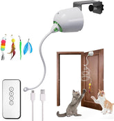 Scsuupoee juguete interactivo para gato con puerta colgante, entretenimiento continuo
