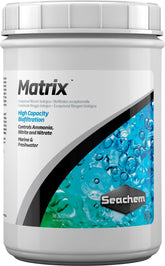 Seachem Matrix, medio bio de alta porosidad para biofiltración eficaz en acuario.