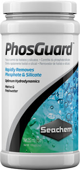 Seachem PhosGuard 250ml frente del frasco, elimina fosfatos y silicato